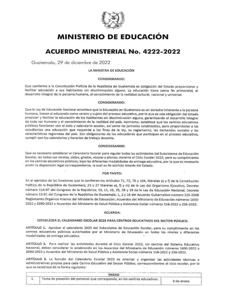 Calendario Escolar 2023 | PDF