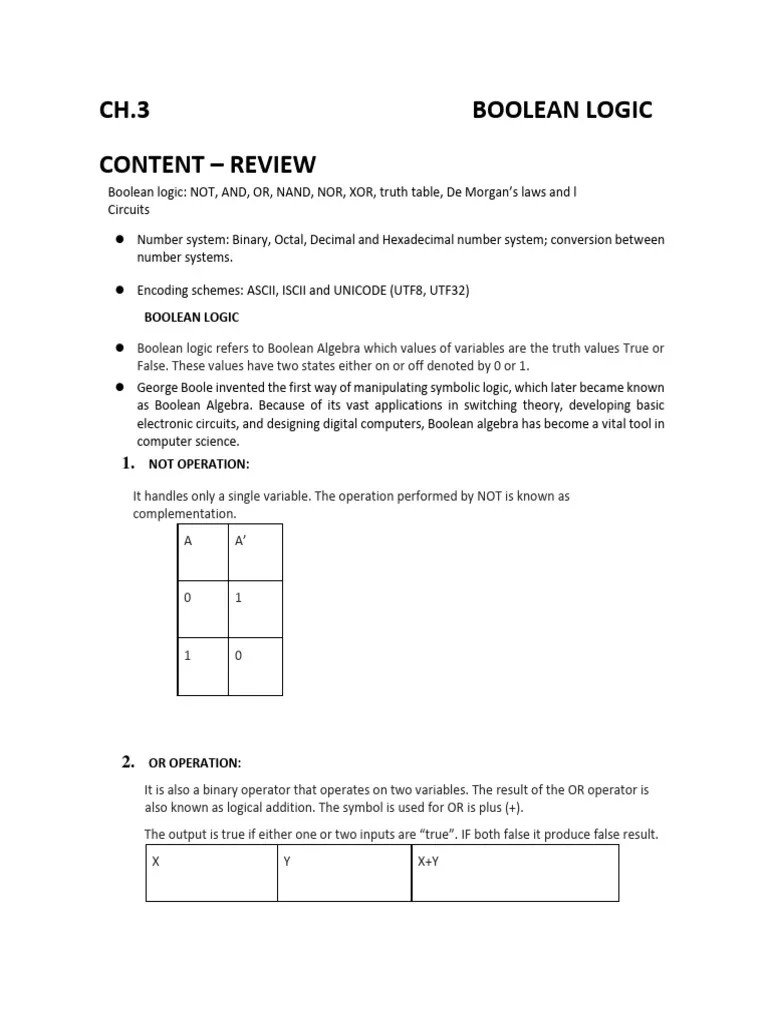Boolean Logic | PDF | Boolean Algebra | Teaching Mathematics