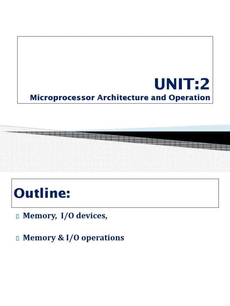 UNIT 2 Microprocessor Architecture And Operations.pptx | PDF | Random ...