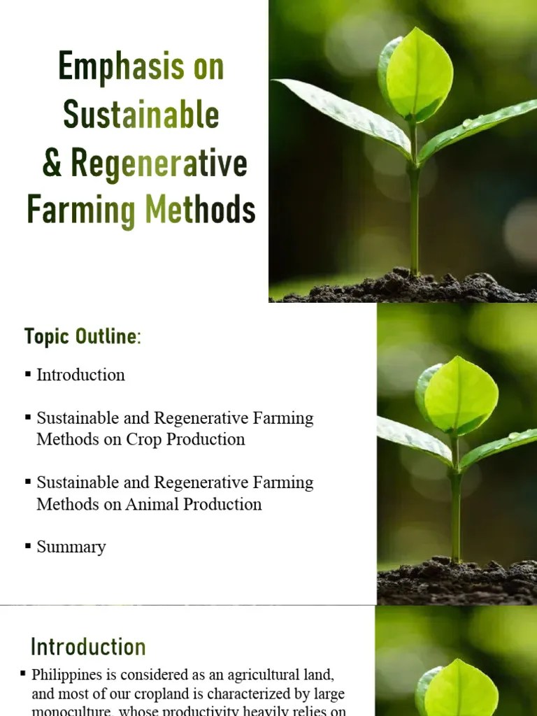 Emphasis On Sustainable & Regenerative Farming Methods | PDF ...