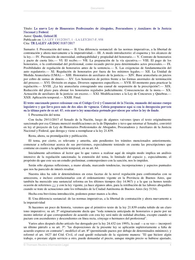 LA NUEVA LEY DE HONORARIOS PROFESIONALES DE ABOGADOS, PROCURADORES Y AUXILIARES DE LA JUSTICIA ...