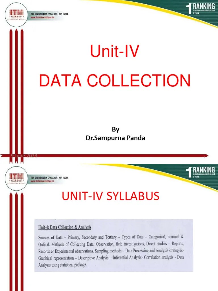 U-4 Data Collection | PDF | Data | Primary Sources