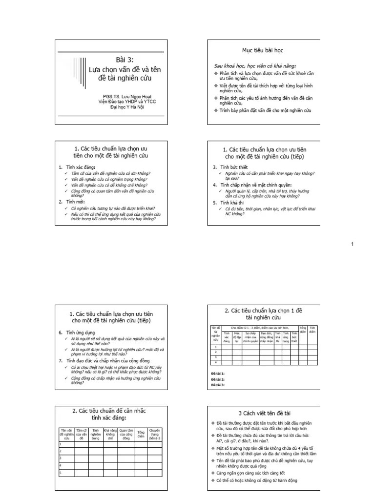 Bai 3-Phan Tich Van De Va Chon De Tai Nghien Cuu | PDF