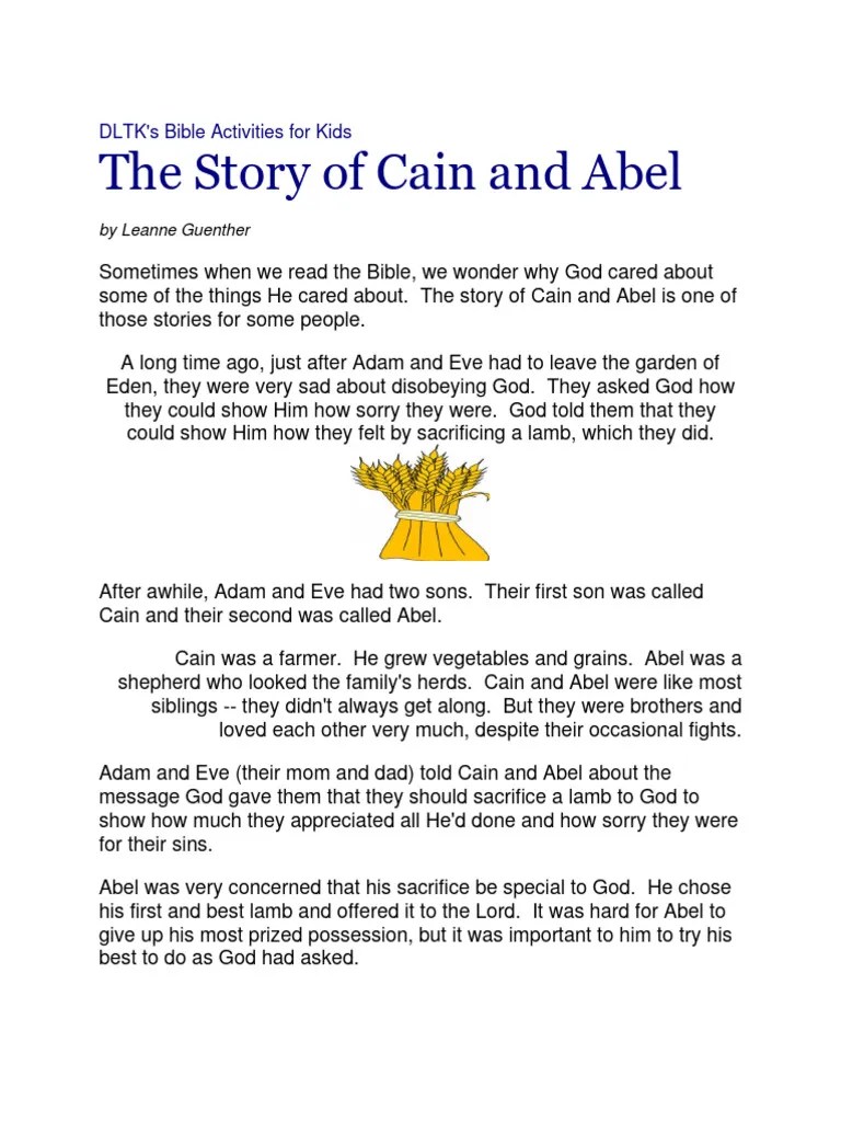 Cain_and_abel_story_and_materials | Download Free PDF | Cain And Abel ...