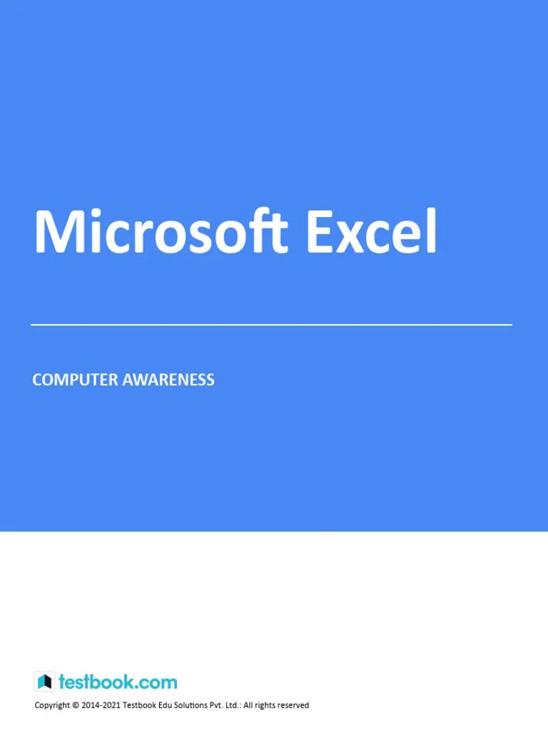 Microsoft Excel - Study Notes | PDF | Microsoft Excel | Spreadsheet