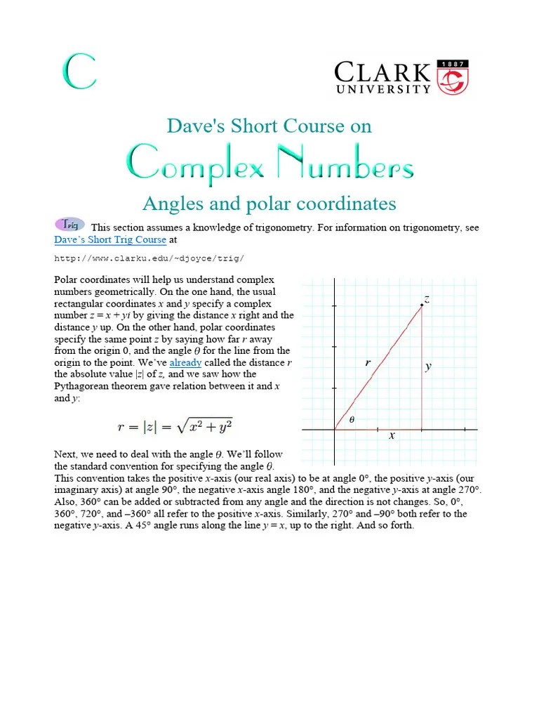 Complex Numbers | PDF | Cartesian Coordinate System | Complex Number