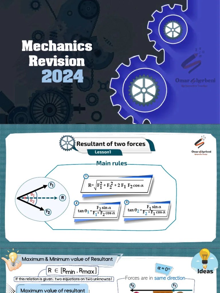 Secondary Two - Statics - Revision Sheet | PDF | Force | Tension (Physics)