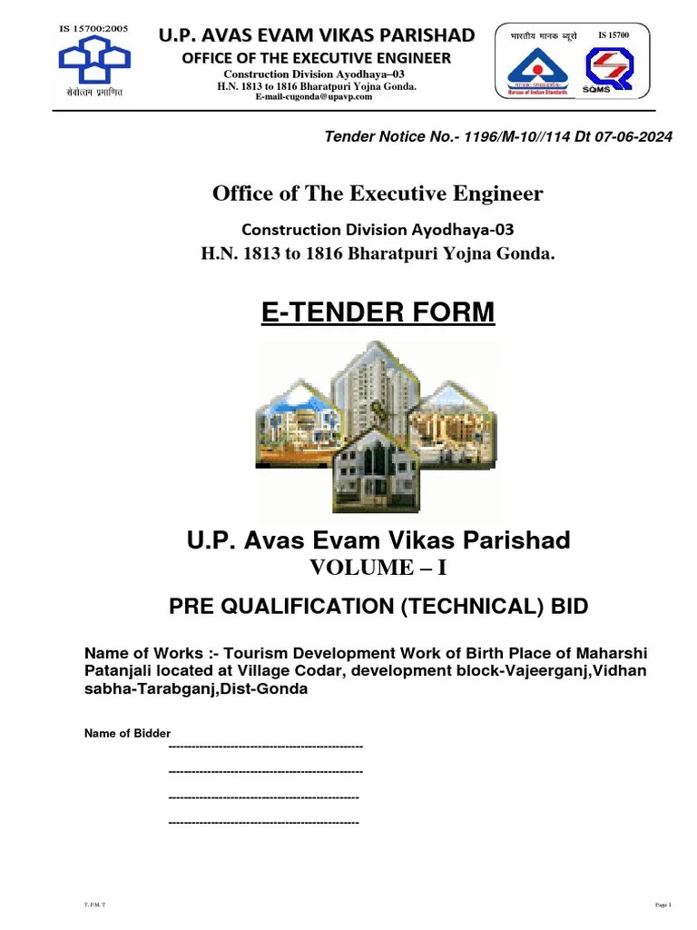 Technical Bid Pdf Specification Technical Standard