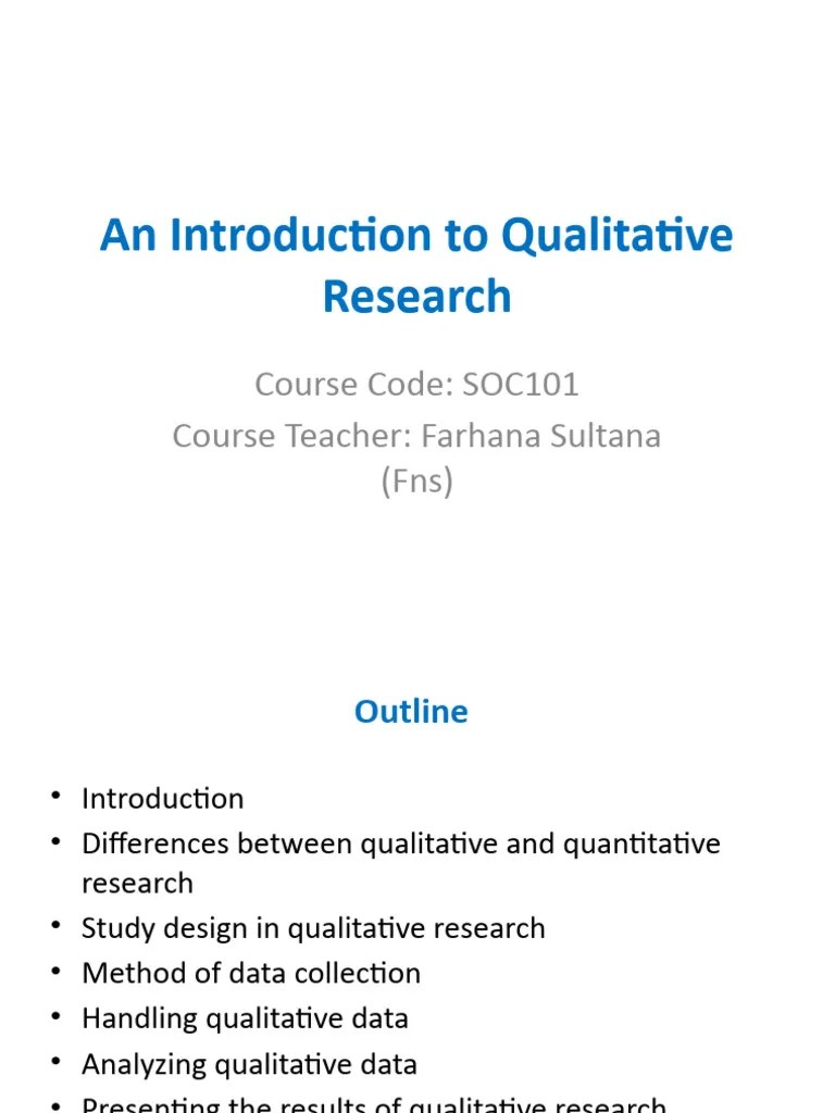 Qualitative Research | Download Free PDF | Methodology | Qualitative Research