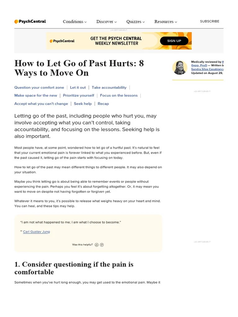 How To Let Go Of The Past- 8 Tips To Accept And Release | PDF | Mental ...