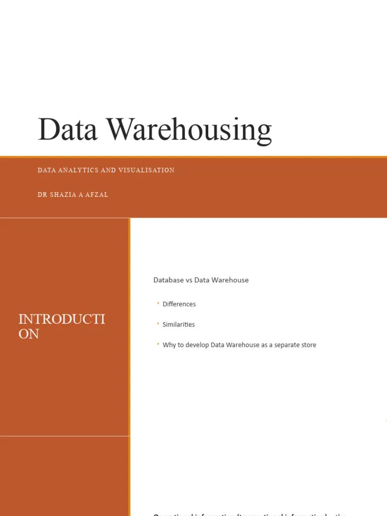 Intro Data Warehousing | PDF | Data Warehouse | Information Management