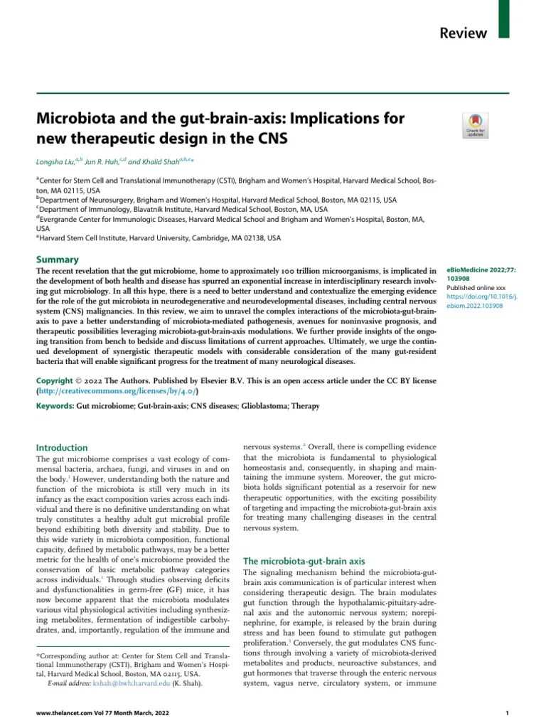 Microbiota And The Gut-Brain-Axis Implications For | PDF | Probiotic ...