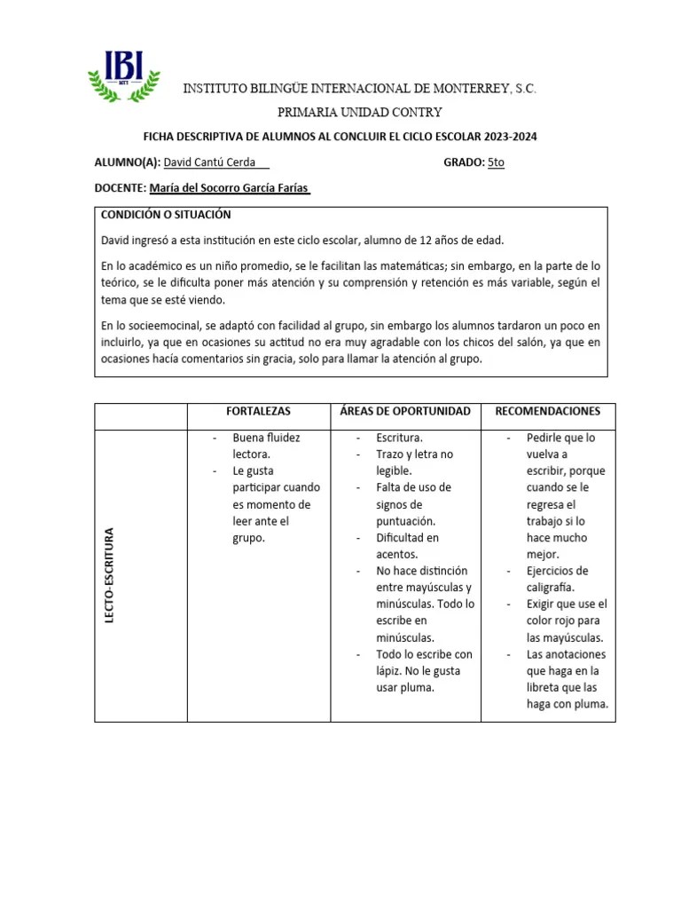 Fichas Descriptivas De 5to 23-24 | PDF | Pensamiento | Multiplicación