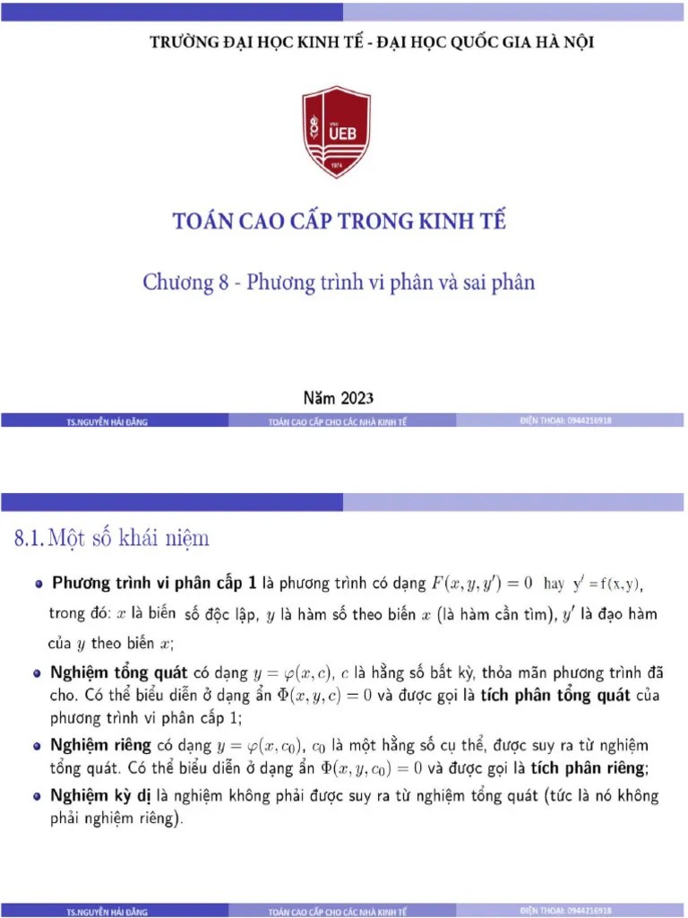 C8. Phuong Trinh Vi Phan Va Sai Phan (1) | PDF