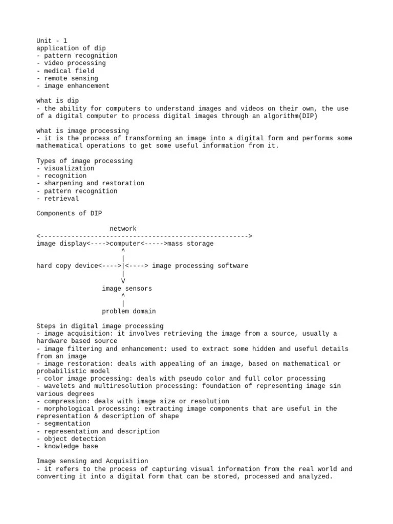 Digital Image Processing - Unit 5 | PDF | Support Vector Machine ...