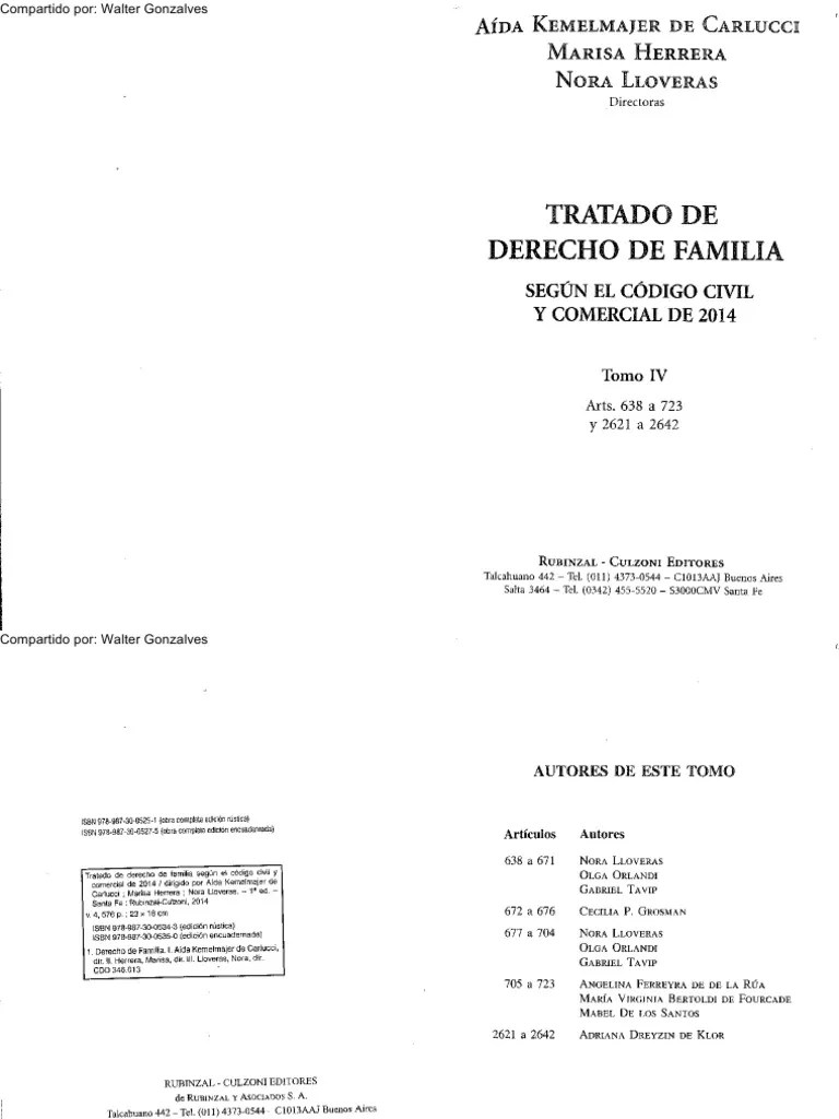 4- Derecho De Familia - Aida Kemelmajer De Carlucc_240513_214911 | PDF
