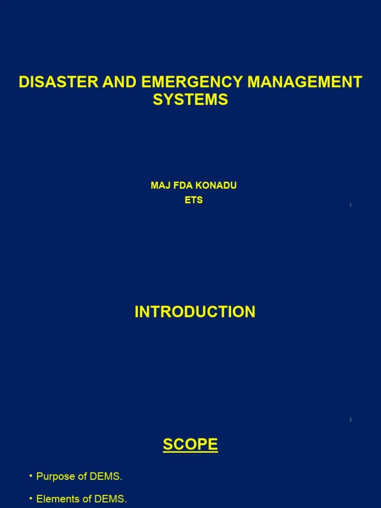 5 Disaster And Emergency Management Systems | PDF