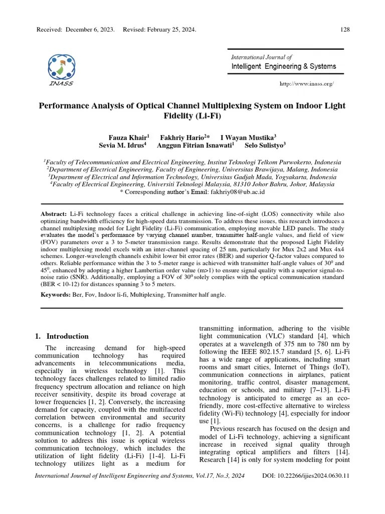 Performance Analysis Of Optical Channel Multip | PDF | Signal To Noise Ratio | Multiplexing