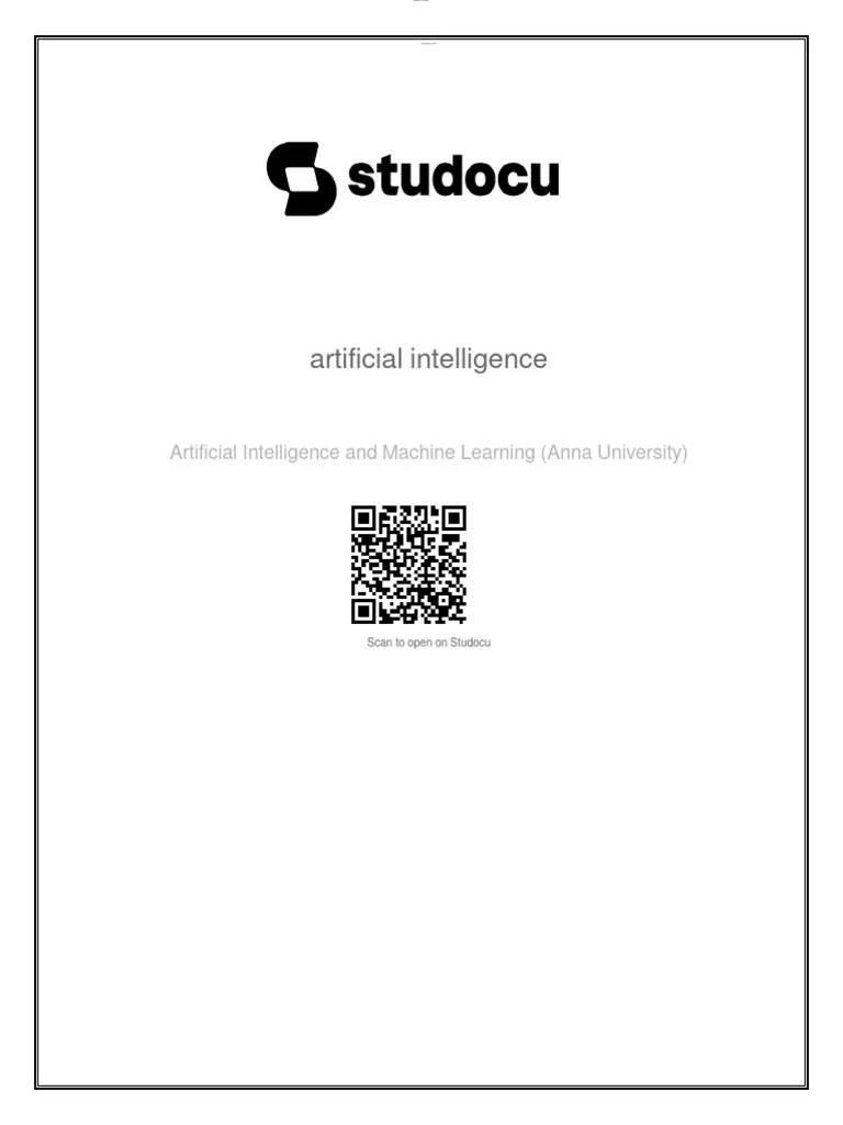 Artificial-Intelligence Unit 1 | PDF | Artificial Intelligence ...