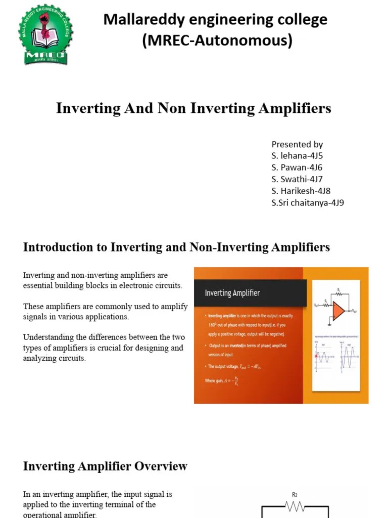 Inverting And Non Inverting Amplifiers | Download Free PDF | Amplifier ...