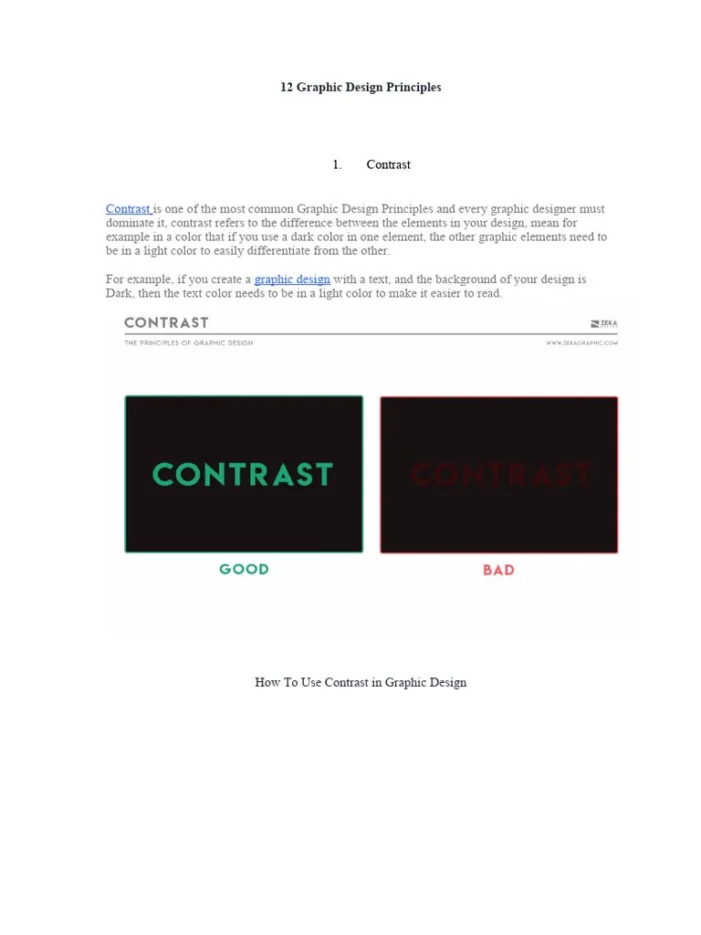 12 Graphic Design Principles | PDF | Typography | Composition (Visual Arts)