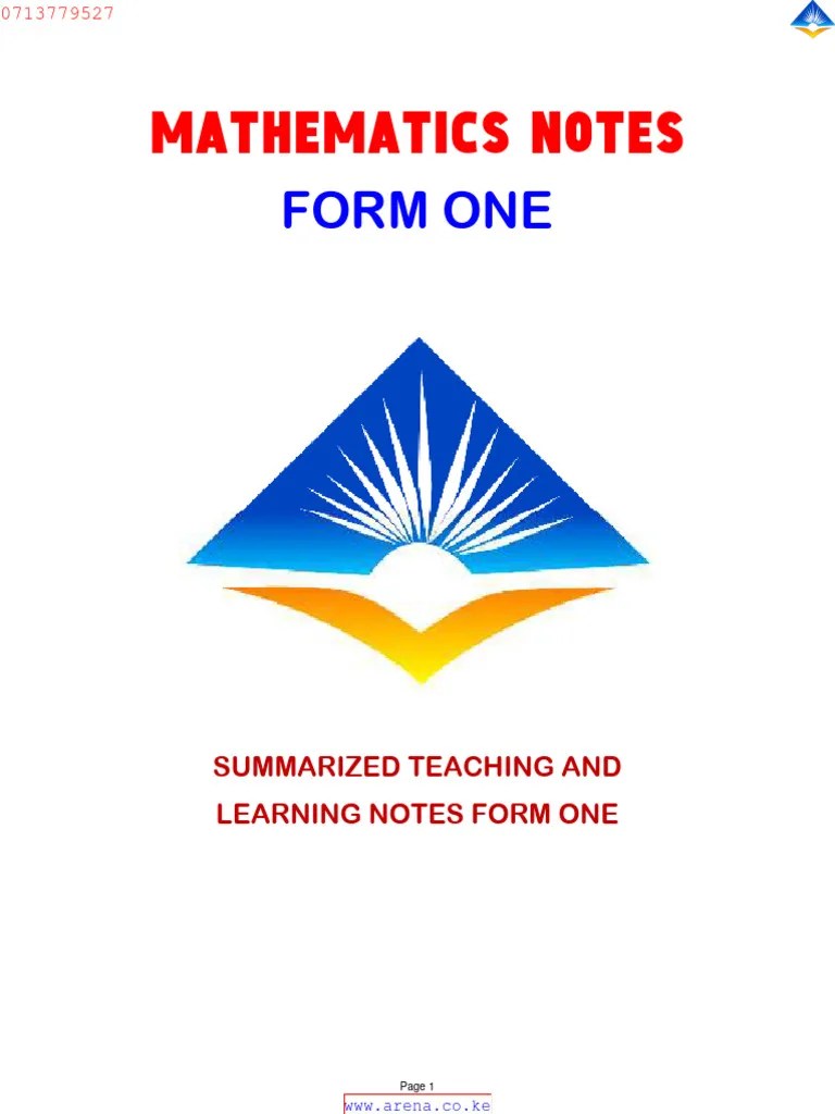 Maths Form 1 Notes Pdf - Colorful Images - Beautiful Desktop Collection