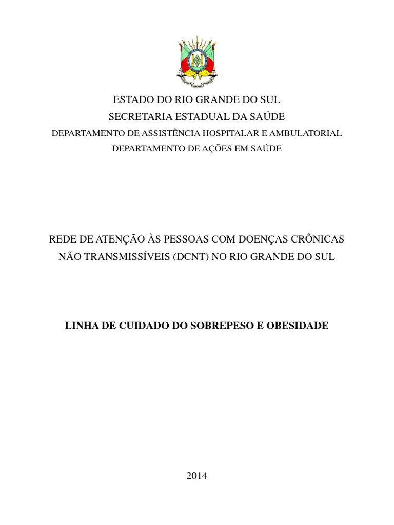 Anexo Da Resolucao 589 2014 Linha De Cuidado Sobrepeso E Obesidade | PDF | Obesidade | Excesso ...