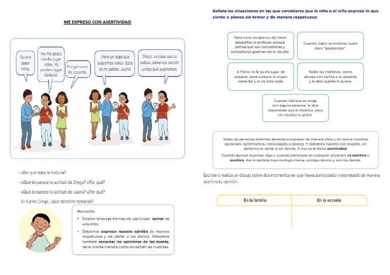 Ficha Tutoria Asertividad 27-06-24 | PDF