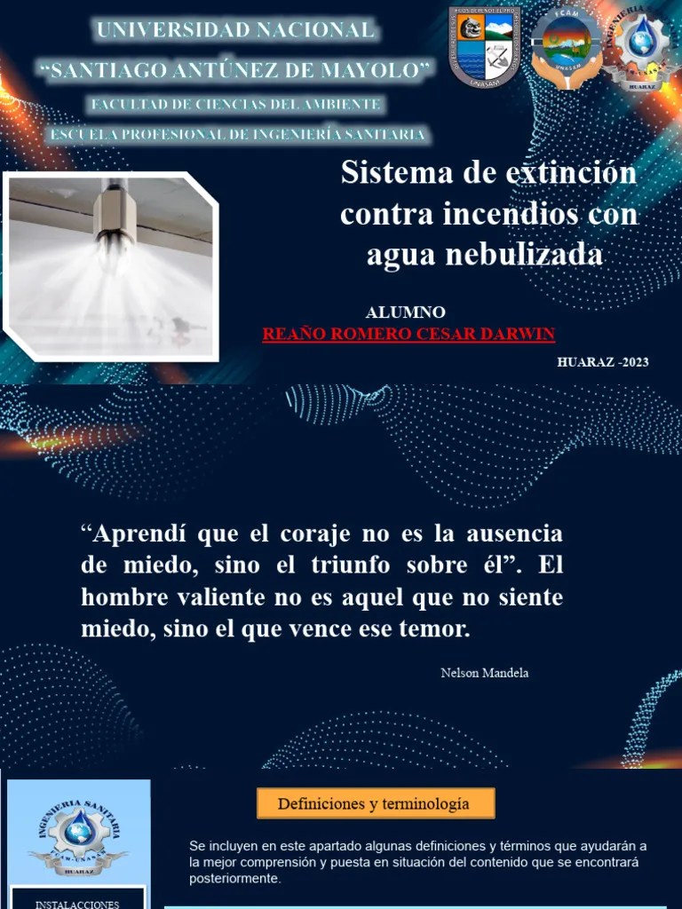 Sistema De Extinción Contra Incendios Con Agua Nebulizada | PDF | Agua ...