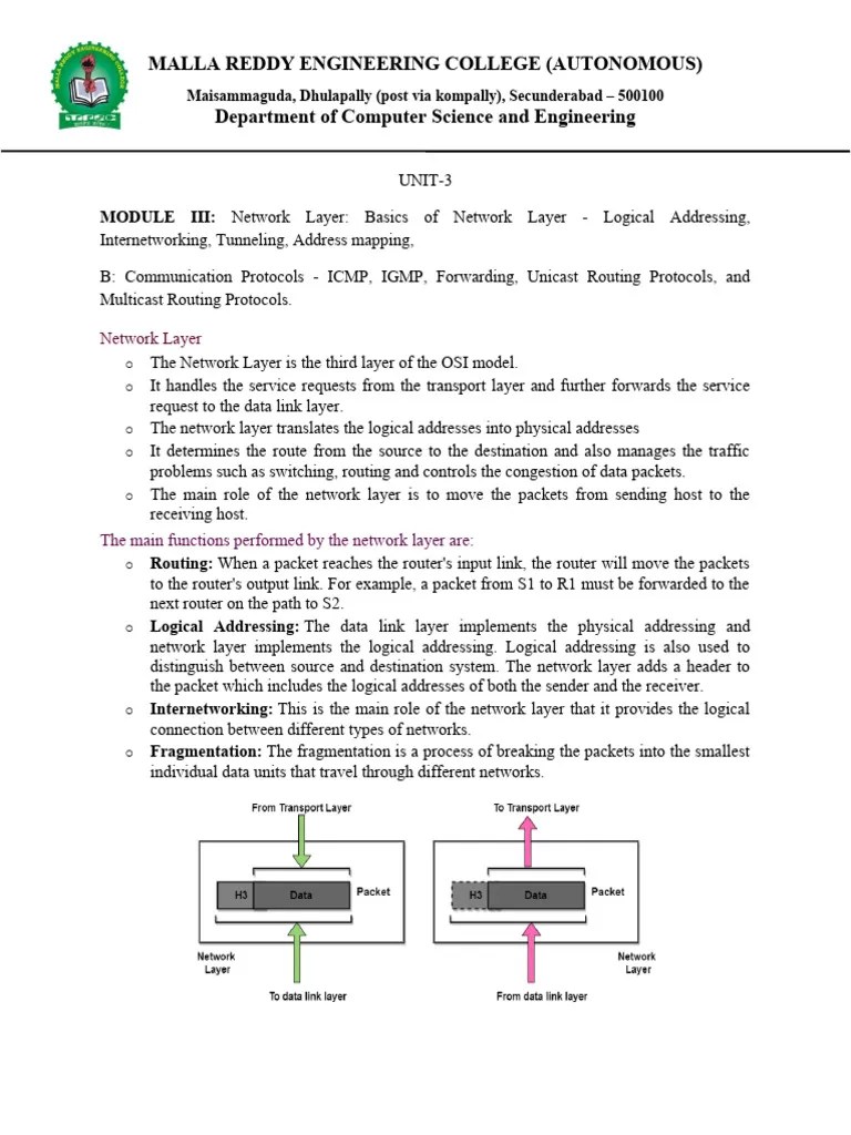 CN-UNIT-3 | PDF | Routing | Computer Network