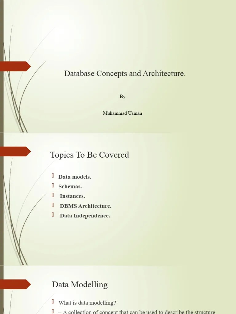 2-Database Concepts And Architecture | PDF | Databases | Conceptual Model
