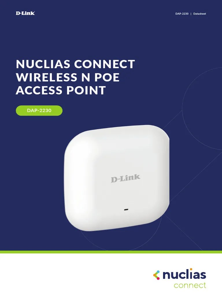 D Link Dap 2230 Indoor Wireless N Poe Access Point | PDF | Computer Network | Wireless Access Point