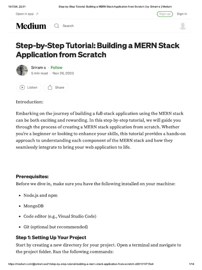 Step-by-Step Tutorial - Building A MERN Stack Application From Scratch ...
