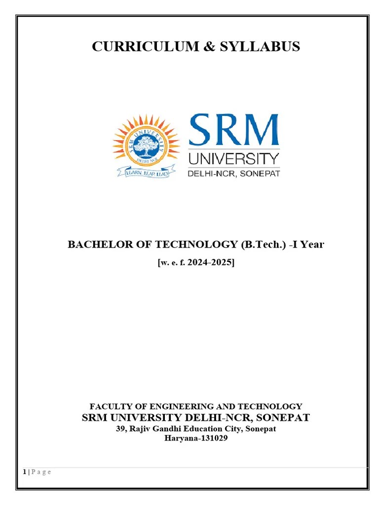 Program Structure - B.Tech 1st Year | PDF | Engineering | Electronic ...