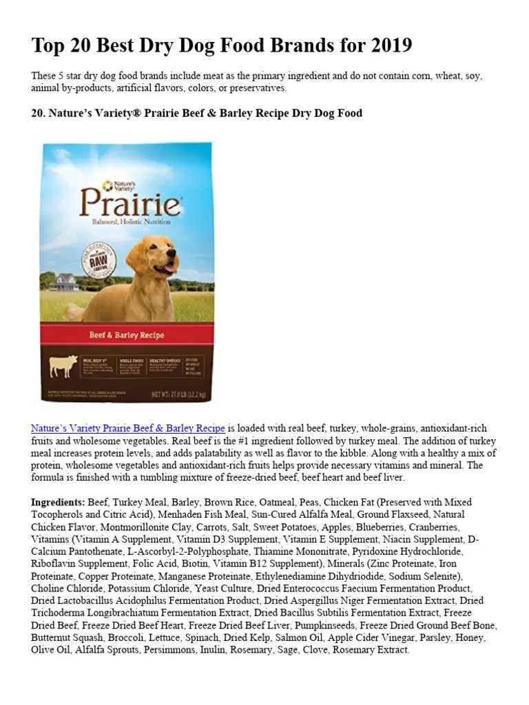 Top Dog Foods | PDF | Dietary Supplements | Foods