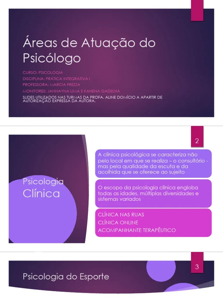 SLIDES 1 - Diversidade De Atuacao Em Psicologia | PDF | Psicologia ...