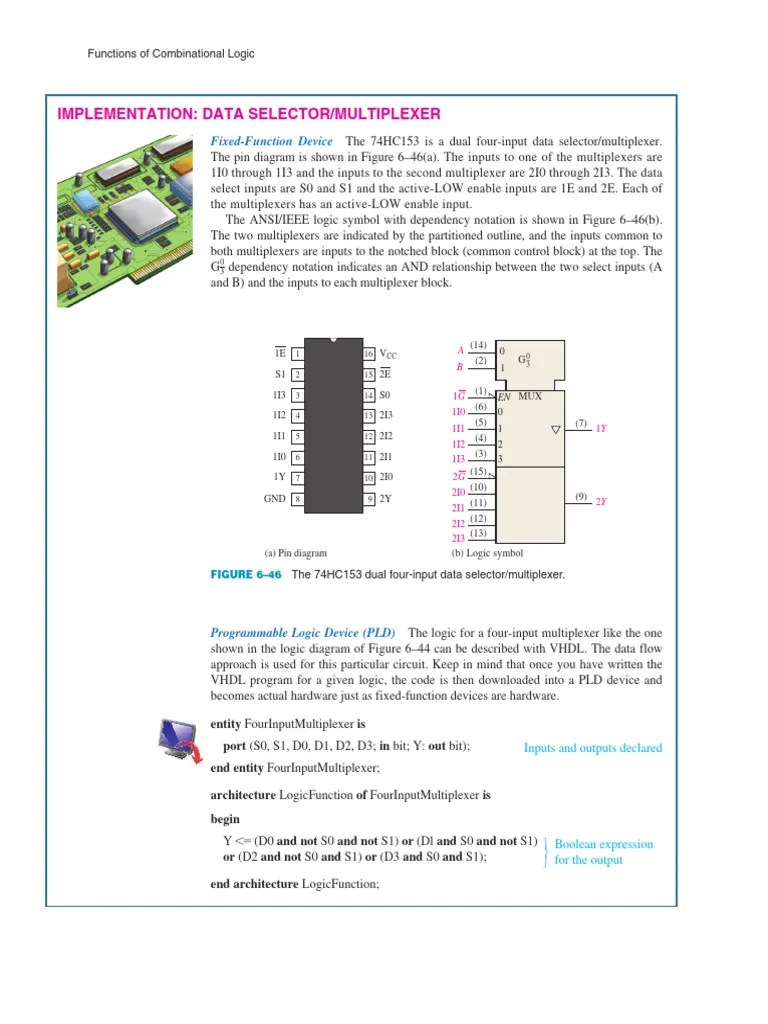 9.Data Selector Multiplexer_VHDL (351-352) | PDF | Logic Gate ...