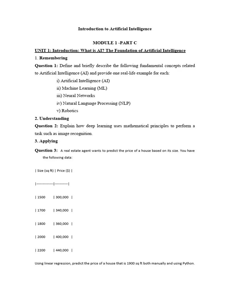 Introduction To AI Module 1 Part C | PDF | Artificial Intelligence ...