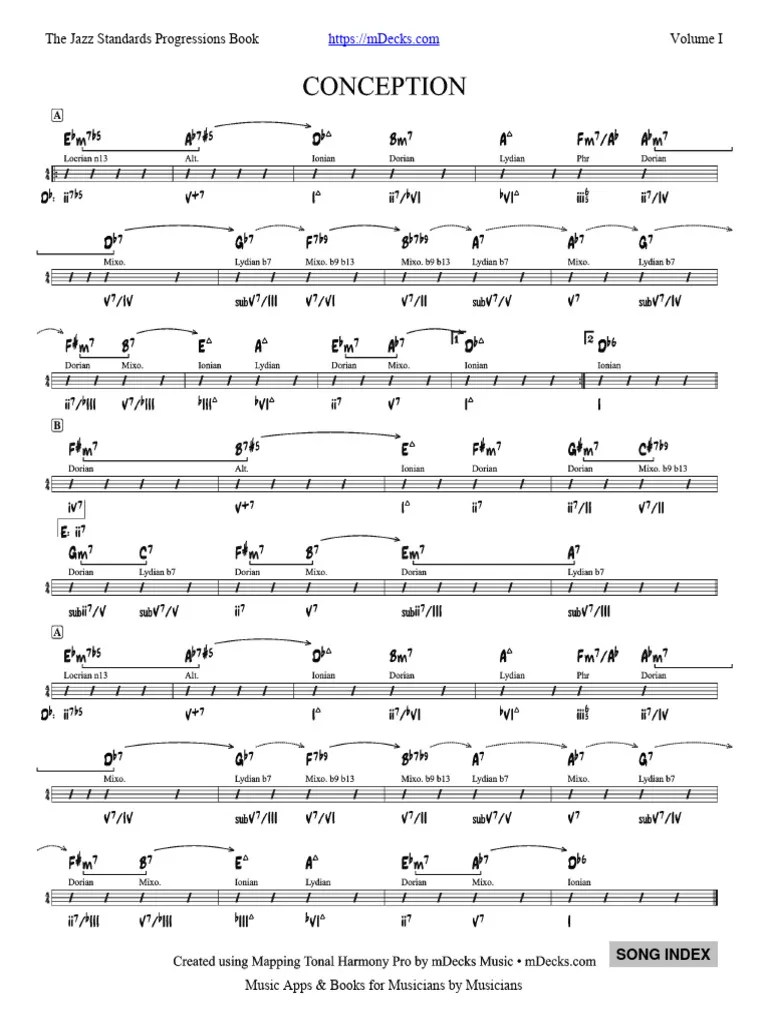 Conception - Jazz Standards Progressions Book Analyzed | PDF | Music ...