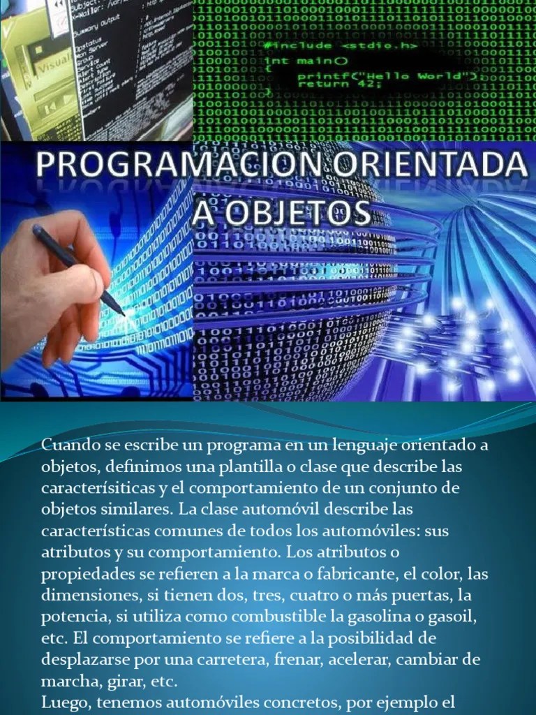 Programacion Orientada A Objetos | PDF | Objeto (informática ...