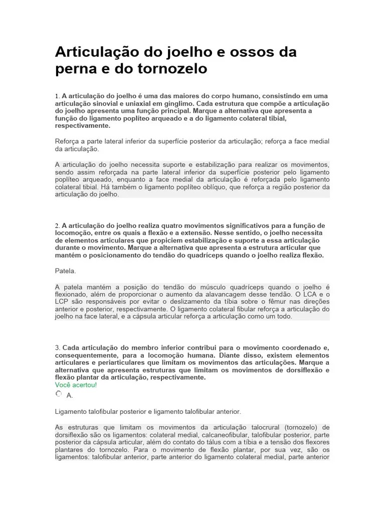 Articulação Do Joelho E Ossos Da Perna E Do Tornozelo | Download Grátis ...