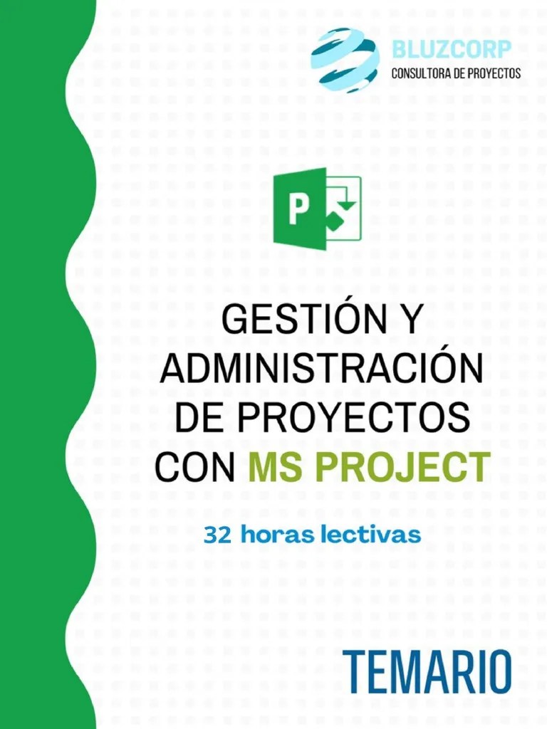 Temario Gestión De Administración De Proyectos Con MS Project | PDF | Gestión De Proyectos ...