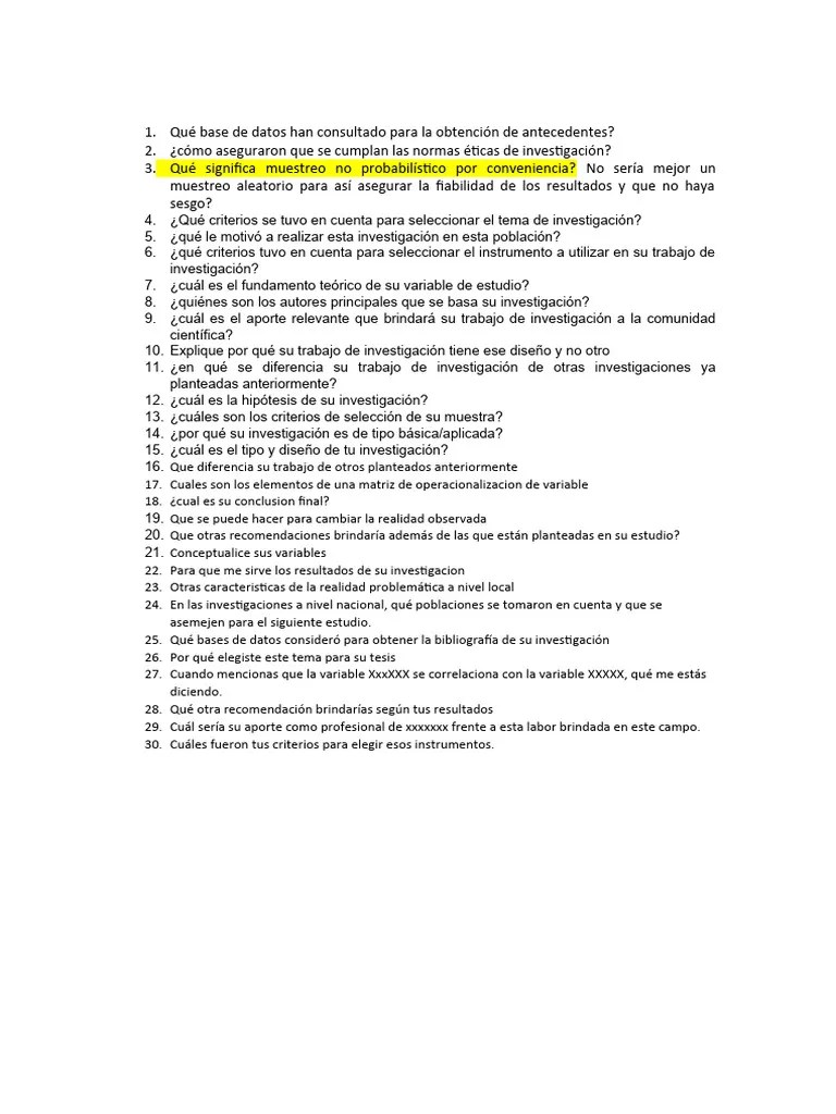 Preguntas De Sustentación | PDF