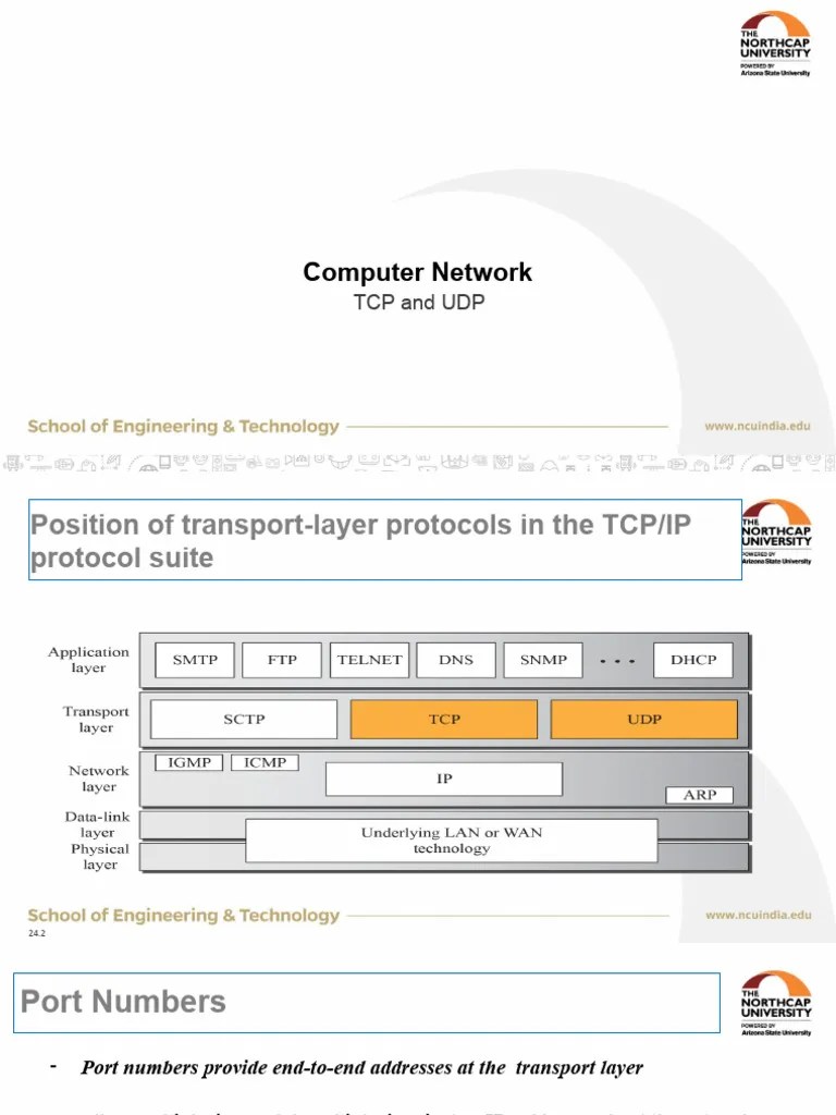 Lec TCP-UDP | PDF | Transmission Control Protocol | Port (Computer Networking)