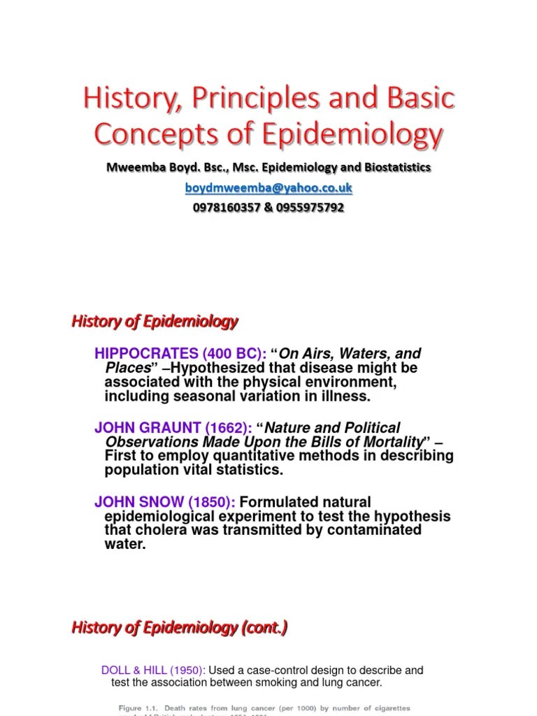 Lect 3 History, Principles And Basics Of Epidemiology | PDF | Infection ...
