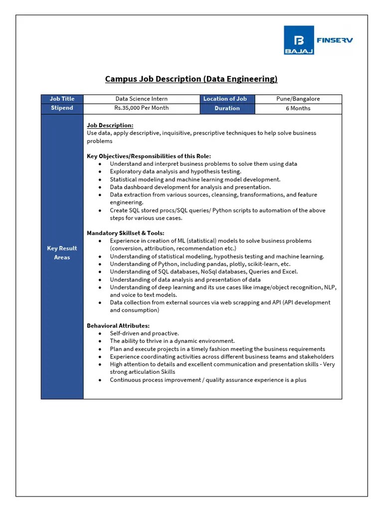 Jd Data Scientist Pdf