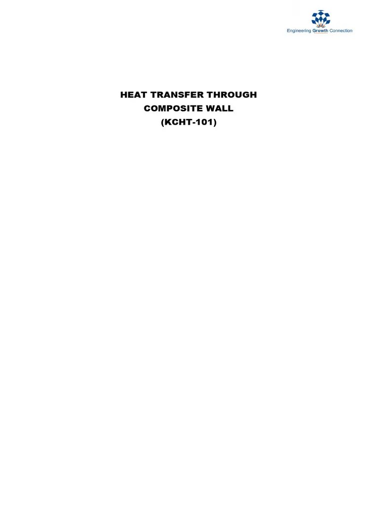 Heat Transfer Through Composite Wall | PDF | Thermal Conduction | Non ...