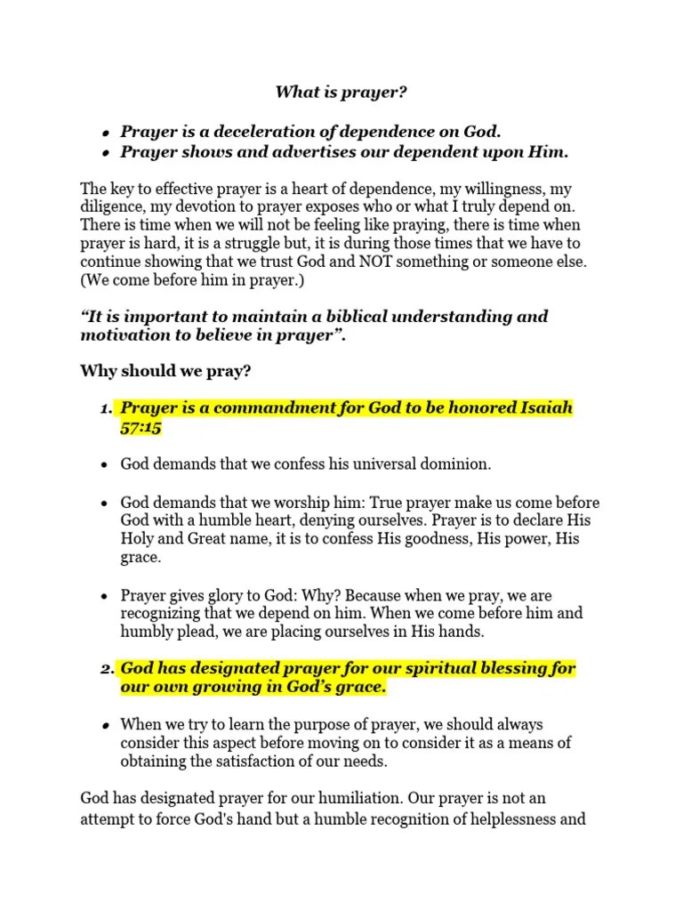 What Is Prayer? | PDF | Prayer | God