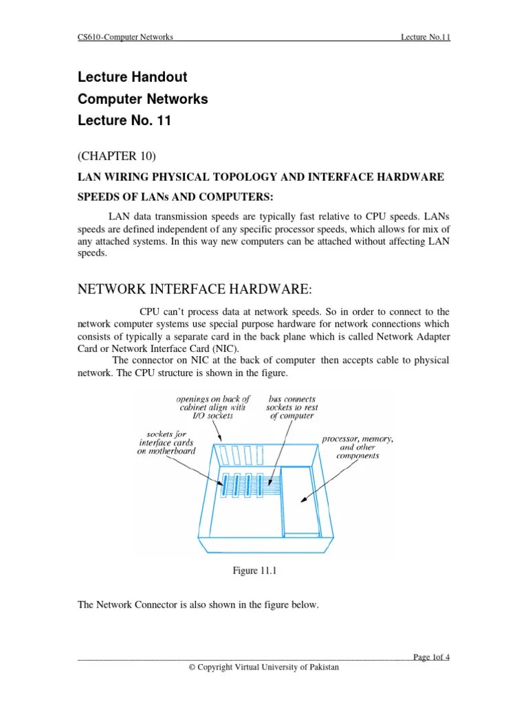 Lec 11 | PDF | Network Interface Controller | Computer Network