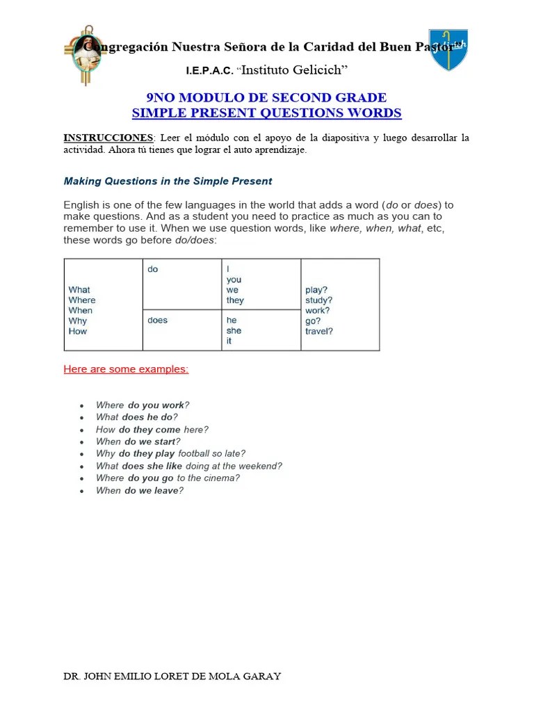 9no Modulo De Aprendizaje Second Grade | PDF